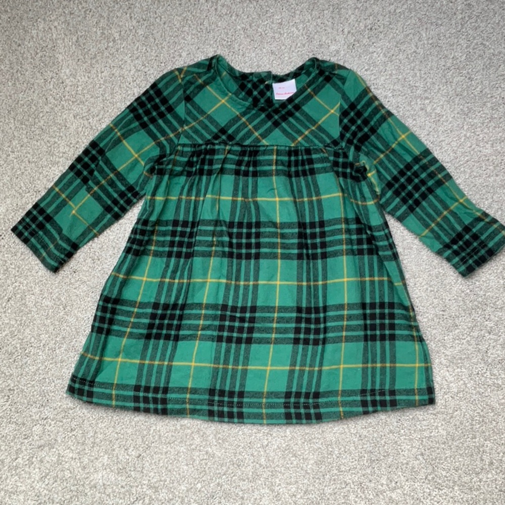 Hanna Andersson 2T Green, Black & Gold Girls Dress!